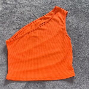 5/$25 SALE One-Shoulder Ribbed Top M
